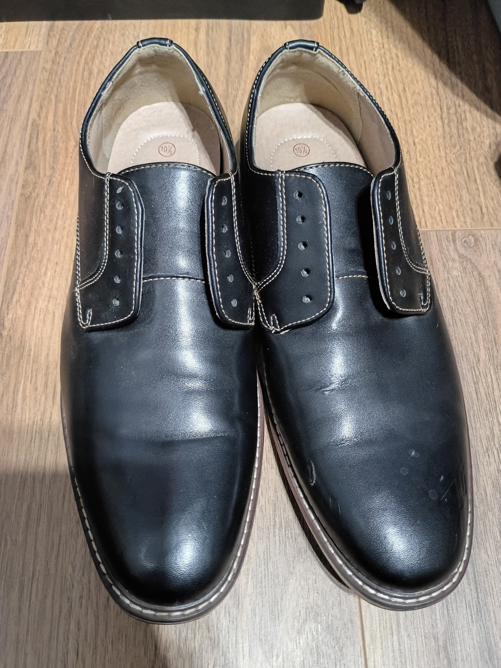 Men's Black Slip-On Dress Shoes